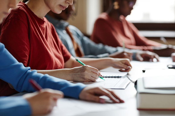 exams being undertaken by students